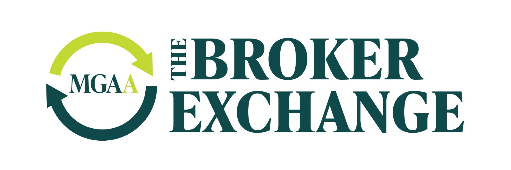 Broker Exchange logo green on white